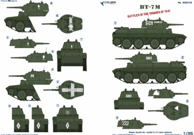 Colibri decals 35072 Bt-7 М 1/35