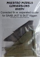 Maestro Models MMCK-4894 1/48 SAAB JA37 Viggen Corrected fin w/ sep.rudder