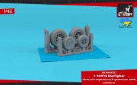 Armory ARAW48362 Lockheed F-104F/F-104G Starfighter weighted wheels with optional nose wheels 1/48