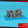 Armory ARAW48362 Lockheed F-104F/F-104G Starfighter weighted wheels with optional nose wheels 1/48