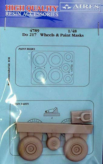Aires 4789 Do 217 wheels & paint masks (ICM) 1/48