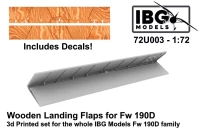 IBG Models U7203 Wooden landing flaps for Fw 190D (3D-Printed) 1/72