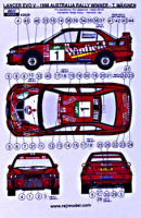 Reji Model 43021 1/43 Lancer EVO 5 - 1998 Rally Australia winner