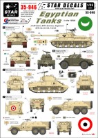 Star Decals STAR35946 Egyptian Tanks, 1950s. BTR-152, M4A4 Sherman, Soviet T-34-85, SU-100, JS-3M Stalin, Staghound Mk.I 1/35