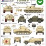 Star Decals STAR35946 Egyptian Tanks, 1950s. BTR-152, M4A4 Sherman, Soviet T-34-85, SU-100, JS-3M Stalin, Staghound Mk.I 1/35