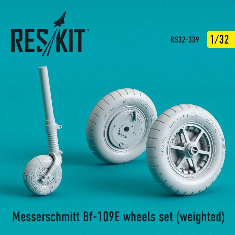 Reskit RS32-0339 Messerschmitt Bf-109E wheels set (weighted) 1/32