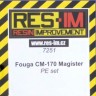 Res-Im RESIM7251 1/72 Fouga CM-170 Magister upgrade PE set (VALOM)