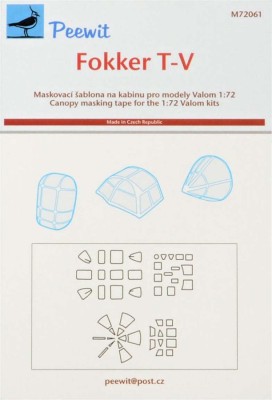 Peewit PW-M72061 1/72 Canopy mask Fokker T.V (VALOM)