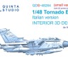 Quinta Studio QDS+48264 Tornado ECR Italian Revell) (малая версия) (с 3D-печатными деталями) 1/48