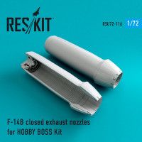 Reskit RSU72-0116 F-14 (B\D) closed exhaust nozzles for HOBBY BOSS Kit 1/72