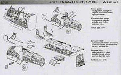 Aires 4042 Heinkel He 219A-7 UHU detail set 1/48