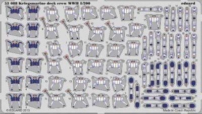 Eduard 53088 1/200 Фототравление для Kriegsmarine deck crew WWII