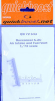 Quickboost QB72 643 Buccaneer S.2C air intake&fuel vent (AIRFIX) 1/72