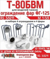 ЭВМ RS35211 Т-80БВМ ограды для фар 1/35