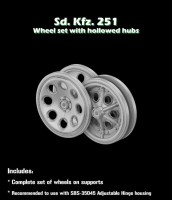SBS Model 3D032 Sd.Kfz.251 Wheel Set with hollowed hubs (3D) 1/35