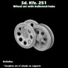 SBS Model 3D032 Sd.Kfz.251 Wheel Set with hollowed hubs (3D) 1/35