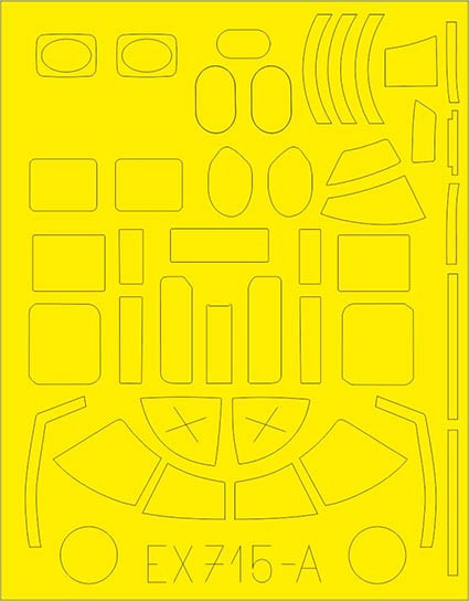 Eduard EX715 Mask 1/48 B-25D TFace (REV)