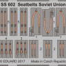 Eduard SS602 Seatbelts Soviet Union WW2 fighters STEEL 1/72 1/72