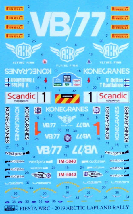 Reji Model 316 Fiesta WRC 2017 Arctic Lapland Rally 2019 1/24