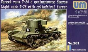 UniModel UMM-72361 Soviet light tank T-26-4 (with cylindrical turret) 1/72