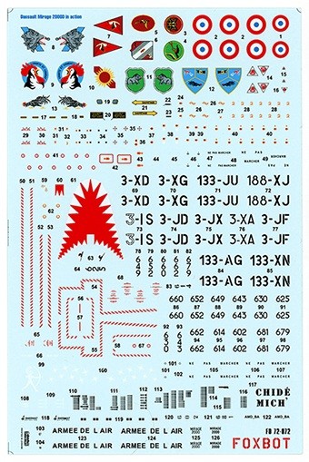 Foxbot Decals FBOT72072 Dassault-Mirage 2000D 1/72