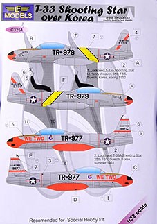 Lf Model C3252 Decal&amp;mask T-33 Shooting Star over Korea 1/32