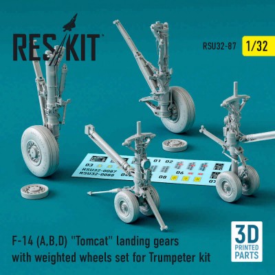 Reskit U32087 F-14 (A,B,D) 'Tomcat' landing gears (TRUMP) 1/32