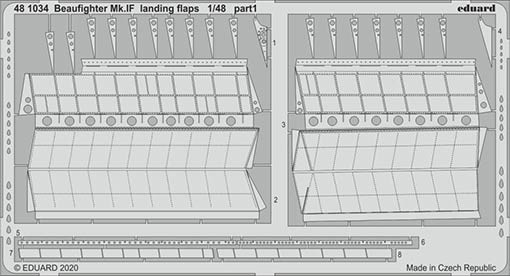 Eduard 481034 SET Beaufighter Mk.IF landing flaps (REV)