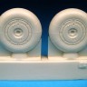 Barracuda Studios BCR32074 Messerschmitt Bf-109G-10, Bf-109K-4 and Heinkel He-162A-2 Salamander Mainwheels 1/32