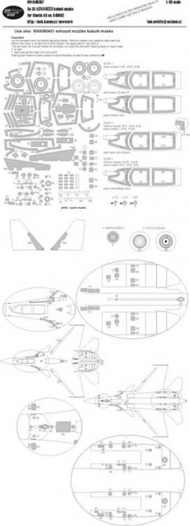 New Ware NWA-M0397 1/48 Mask Su-33 ADVANCED (KINETIC K48062)
