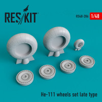 Reskit RS48-0286 He-111 wheels set late type ICM, Trumpeter Monogram 1/48