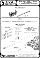 Master (Pl) G72032 British QF 75mm gun barrel + Besa MG tips 1/72