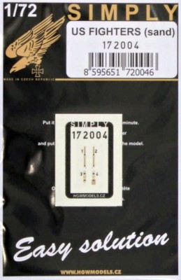 HGW 172004 Seatbelts US Fighters - sand (SIMPLY) 1/72