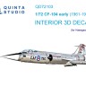Quinta Studio QD72103 CF-104 early (Hasegawa) 3D Декаль интерьера кабины 1/72