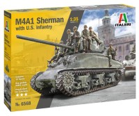 Italeri 06568 M4A1 Sherman With U.S. Infantry 1/35