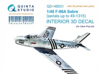 Quinta studio QD+48531 F-86A Sabre (Clear Prop) 3D Декаль интерьера 1/48