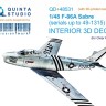 Quinta studio QD+48531 F-86A Sabre (Clear Prop) 3D Декаль интерьера 1/48