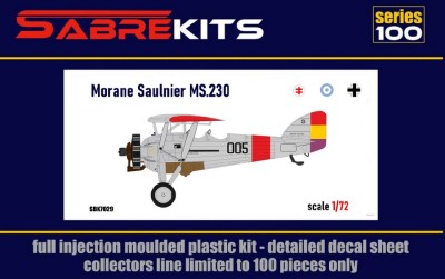 Sabre Kits SBK7029 Morane-Saulnier MS.230 (Slovak, Spanish, Greek and German LW) ex-Heller/Smer 1/72