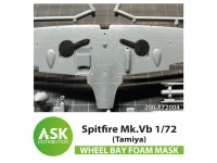 Art Scale 200-F72004 Supermarine Spitfire Mk.Vb Foam flexible wheel bays mask 1/72