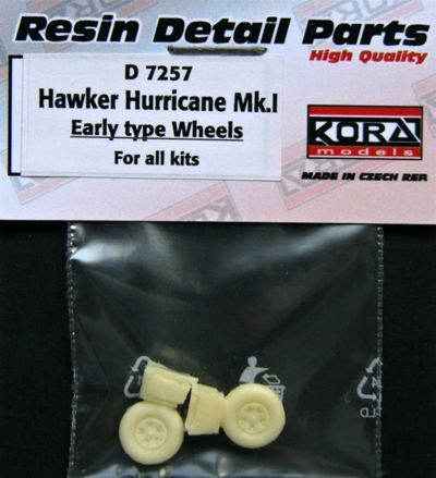 Kora Model D7257 Wheels for Hawker Hurricane Mk.I (early) 1/72