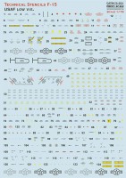 Print Scale 72523 McDonnell F-15A/F-15C/F-15E Eagle Technical Stencils 'Low Vis 1/72