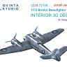 Quinta Studio QDS-72198 Bristol Beaufighter Mk.X (Hasegawa) (малая версия) 3D Декаль интерьера кабины 1/72