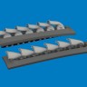 Eduard 6481061 BRASSIN P-40 exh.stacks fishtail PRINT (EDU) 1/48