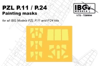 IBG Models M7204 PZL P.11/P.24 Painting Mask set 1/72