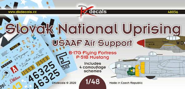 Dk Decals 48036 Slovak National Uprising - USAAF Air Support 1/48