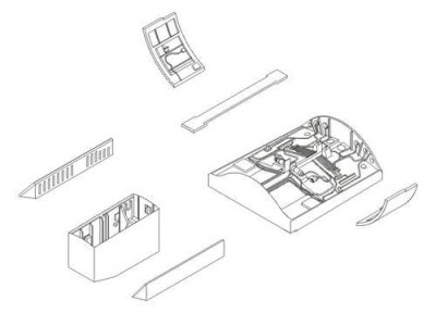 CMK 5055 F-104G Starfighter-Undercarriage set for Has 1/32
