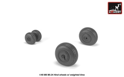Armory ARAW48031 Mil Mi-24 Hind wheels with weighted tires/tyres Mi-24D, Mi-24V, Mi-35 1/48