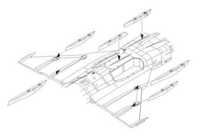 CMK 4304 JAS-39C Gripen – Correction Wing racks 1/48