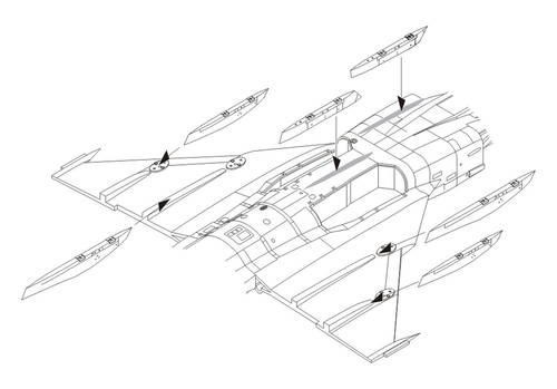 CMK 4304 JAS-39C Gripen – Correction Wing racks 1/48