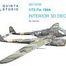 Quinta studio QD72052 Fw 189A (ICM) 3D Декаль интерьера кабины 1/72